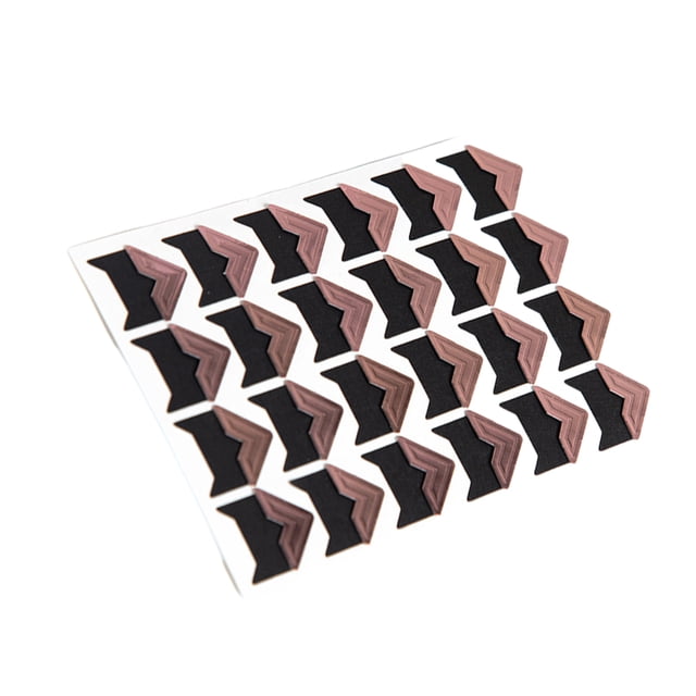 Transemion 24pcs Paper Durable And Tear-resistant Corner Stickers For Photo Album Easy To Replace Durability Rosegold