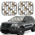 thumbnail image 6 of Kdxio French Bulldog 2 Print 2-Piece Sun Shade Front Windshield - Foldable Car Front Window Sunshades for Most Sedans SUV Truck, 6 of 6