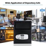 Spaco Digital Deposit Safe, Easy Access Slot, Black, for Cash & Valuables