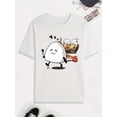 thumbnail image 2 of Sushi Rice Balls Print Shirt, For Men, Casual Short Sleeve T-shirt For Summer Spring Fall, Tops As Gifts Tee For Adult, Men, Women, Teen, Teenager, Adolescent,Youth, 2 of 7