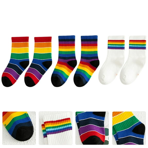 UPOUART 3 Pairs Boys Socks Assorted Colors Comfortable Cotton Blend Socks for Kids
