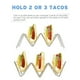 thumbnail image 4 of Ounissouiy Nuevo soporte para Taco, soporte para Taco, soporte de acero inoxidable a prueba de herrumbre, estilo de bandeja para hornear, Mostrada 2 ranuras 10.5x6.5x4.2cm, 4 of 6