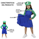 thumbnail image 3 of Disfraz Vestido Luigi Plomera Verde FX Costumes Infantil Niña Talla 1 a 3 años, 3 of 7