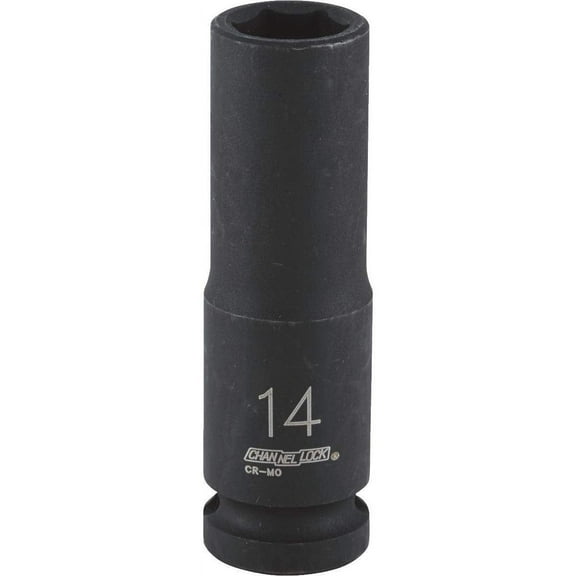 Channellock 1/2" Drive 14 mm 6-Point Deep Metric Impact Socket