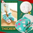 thumbnail image 2 of Kids Boys Girls Warm Slipper Socks Cute Animal Soft Thicken Winter Thermal Fleece Fuzzy Non-Skid Children Home Socks 1Pairs, 2 of 5