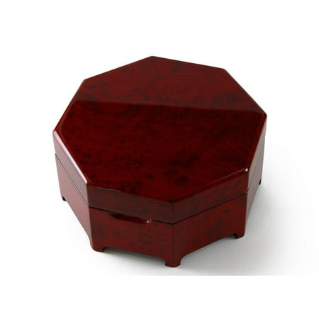 Enchanting Octagonal Zen Inspired Classic Toned Musical Jewelry Box - Ave Maria, Gounod