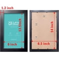thumbnail image 3 of 8.5 x 14 Picture Frame Black, Legal Paper Size Wood Poster Frame with High Definition Plexiglass, Horizontal or Vertical Wall Certificate Frame Suitable for Legal Sized Document, 1pc, 3 of 7