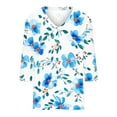 thumbnail image 4 of Xdegoge Womens Clearance Womens 3/4 Sleeve T Shirts Trendy V Neck T Shirts Floral Summer Tunic Ladies Tops Elegant Dressy Casual Blouses Fashion Vacation Tee Shirts Ropa Mujer, 4 of 4