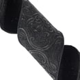 thumbnail image 2 of Vickerman 4" x 5 Yards Black Embroidery Wired Edge Christmas Ribbon., 2 of 4