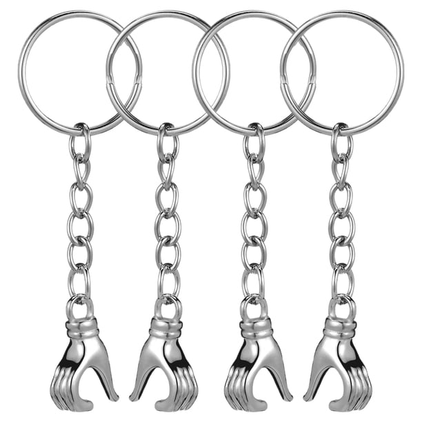 2 pares de llaveros magnéticos de corazón para parejas, de aleación de zinc, para San Valentín, llaveros magnéticos, colgantes para mochilas y bolsos.
