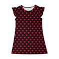 thumbnail image 5 of Swstbby Économies d'Été Liquidation 2025! Robe d'Été pour Filles, Robe d'Été à Manches à Volants pour Enfants 4-14T Rouge 7-8 Ans, 5 of 5
