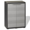 Outdoor Cabinet Inlife Garden Storage Cabinet with 1 Shelf 25.6" x 15" x 34.3" Black and Gray