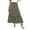 Army Green, variant on Tumotour Summer Skirt For Women Solid Color Flowy Midi Skirt Beach Drawstring Pleated Elastic High Waisted A Line Tiered Long Skirt