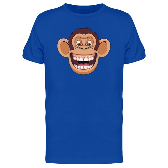 Funny Chimpanzee Head Smiling Tee Men's -Image by Shutterstock
