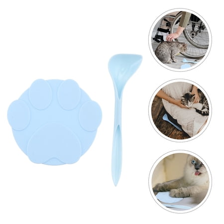 SEWACC 1Set Silicone Can Covers with Sealed Blue Lid and Pet Feeding Spoon for Storage Use and Airtight Seal