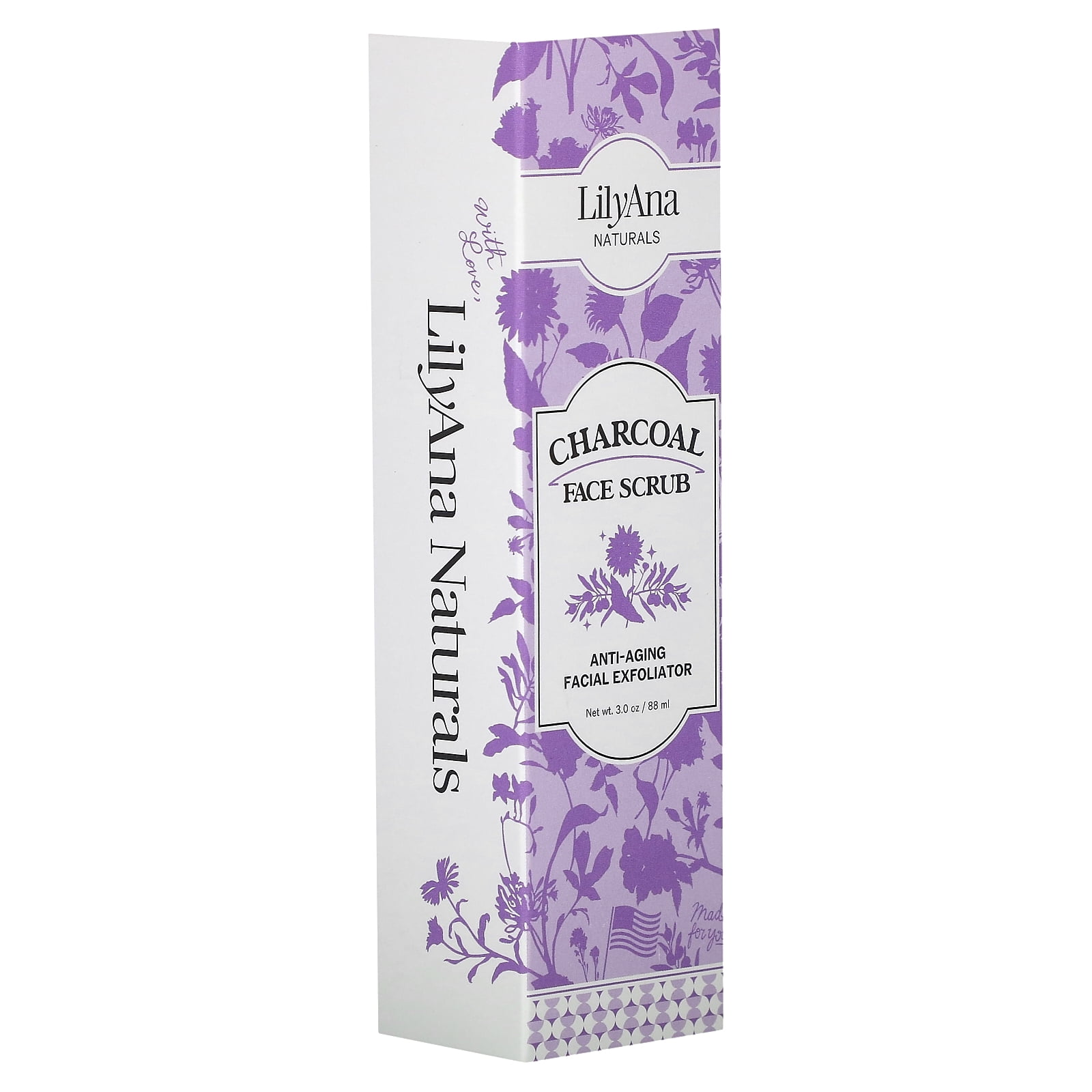 Lilyana Naturals Charcoal Face Scrub, 3 oz (88 ml)