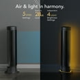 thumbnail image 5 of Vornado ARA® Oscillating Tower Fan with Ambient Light and Remote, 40 Inch, Quiet Powerful Fan, 5 Speeds, Touch Control, Illuminated Air Circulator for Home, Black, 5 of 6