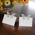 thumbnail image 2 of Tarjetas De Cumpleaños De La Mariposa De La Boda Decoración De La De Nombres Lugar 50pcs Blanco Zulema Tarjeta del lugar, 2 of 8