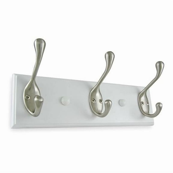 1Xnh9 Wall Mount Garment And Coat Rack, 3 Hook