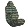 thumbnail image 1 of Wukai Jungle Green Camo USA Flag Full Set Car Seat Covers with Soft Padding Universal Auto Front Seats Protector and Cushion Mat, 1 of 5