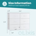 thumbnail image 4 of CONCETTA 6 Fabric Drawers, Dresser for Bedroom Chest of Dresser TV Stand for Living Room, Nightstand for Bed, White, 4 of 9