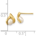 thumbnail image 3 of 14K Yellow Gold Madi K 4-5mm Rice White Fwc Pearl Earrings (7.24 X 6.65) Made In Canada se3037, 3 of 5