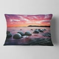 thumbnail image 2 of Designart Moeraki Boulders at Sunset - Seashore Photo Throw Pillow - 12x20, 2 of 5
