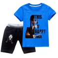 thumbnail image 1 of Nuevo conjunto de ropa de verano para niñas Addams, camiseta de manga corta 100% algodón + pantalones cortos, conjunto de ropa para niños zhangyuxiang LED, 1 of 2