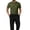 8# Army Green, variant on Men's Henley Cotton Casual Short Sleeve Lightweight Button T-Shirts Royal Blue M