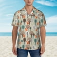 thumbnail image 4 of Daiia Squirrels and Trees Hawaiian Shirt for Men Gentle Cotton Regular Short Sleeve Casual-Large, 4 of 9