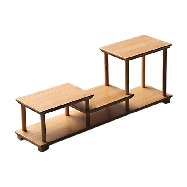 Expositor de madera retro, vitrina, estantería, estante para joyas D