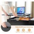thumbnail image 4 of Lift Top Coffee Table ，Wooden Furniture with Hidden Compartment and Adjustable Storage-Black, 4 of 9