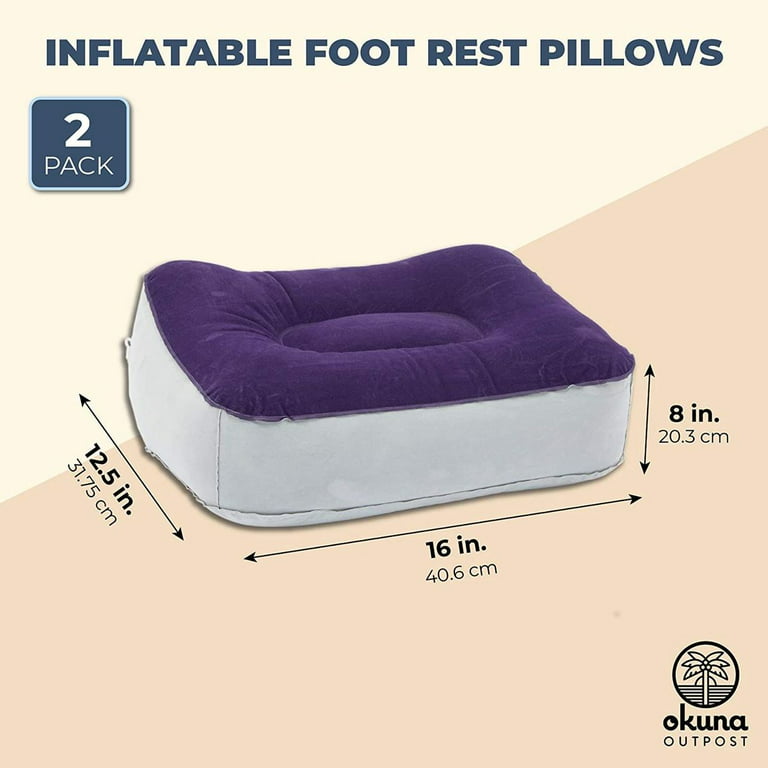 SITP17 Carry on Inflatable Foot Rest Pillow with Packsack