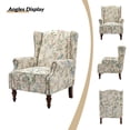 thumbnail image 5 of Tina's Home Upholstered Armchair Solid Rubber Wood Legs Transitional Living Room Bedroom Red, 5 of 7