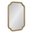 thumbnail image 5 of Kate and Laurel Glenby Transitional Scalloped Wall Mirror, 24 x 36, Gold, Modern Wooden Rectangle Mirror with Scalloped Edges for Use as Bathroom Wall Accent or Living Room Mantel Decor, 5 of 9