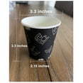 thumbnail image 2 of Diamond Disposable Paper Coffee Cups, Black Paper Hot/Cold Beverage Drinking Cup for Water, Juice, Coffee, Tea 7 OZ (500 Count), 2 of 4