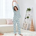 thumbnail image 5 of FORMRS Womens Pajama Set Long Sleeve Top and Pants with Pockets Soft Comfy Lounge Sleepwear, Sizes S-2XL, Simple Sheep Pattern, 5 of 7