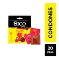 thumbnail image 1 of Condones Sico Play Mix fresa, chocolate, cereza 20 pzas, 1 of 6