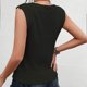 thumbnail image 5 of mfyjkho Tops Deportivos Para Mujer, Camiseta/Camiseta Informal De Punto De Color Liso Sin Mangas Con Cuello Redondo Y Manga Corta Para Mujer Tops Para Hacer Ejercicio Para Mujer L, 5 of 7