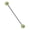Green, variant on Industrial Barbell 14GA with Epoxy Coated Ferido Balls (Sold Individually)