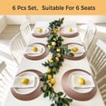 thumbnail image 5 of Chocolate Ombre Round 13 Inch Placemats Set of 8, Modern Gradient Abstract Art HeatResistant Non Slip Place Mats for Dining Table, Wipeable Braided Kitchen Table Mats for Housewarming, 5 of 9