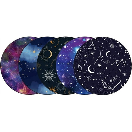 Glucomart Freestyle Waterproof Sensor Covers for Libre 3 & Libre 2 Sensor Stickers 5 Pack, Galaxy Adhesive Patches Long-Lasting for 14 Days Latex-Free and Hypoallergenic