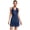 Navy Blue, variant on Women's Rhinestone Fringe Latin Jazz Dance Dress Sleeveless Salsa Cha-Cha Rumba Tassel Leotard Navy Blue S