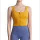 thumbnail image 3 of deportivo con cierre frontal con cremallera deportivo sin aros acolchado Racerback Entrenamiento Gimnasio Yoga es amarillo L amarillo BLESIY Sujetadores deportivos para mujer, 3 of 8