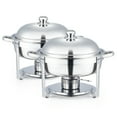 thumbnail image 1 of Ensemble de 2 Plats à Frottement 5L en Acier Inoxydable pour Barbecues et Plus, 1 of 11