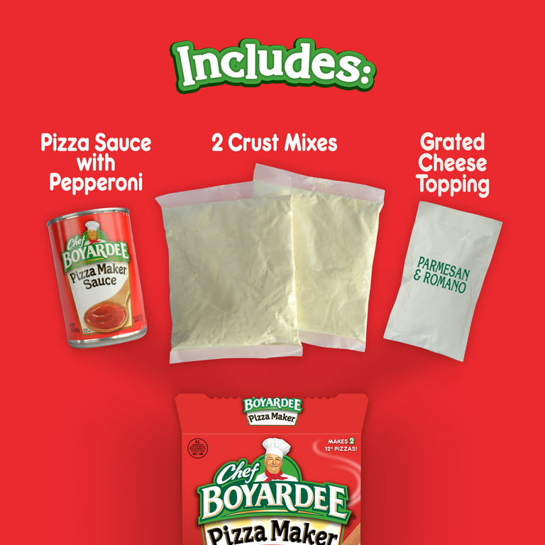 Pick 2 Chef Boyardee Pizza Maker Boxes Pepperoni or Traditional Four  12" Pizzas