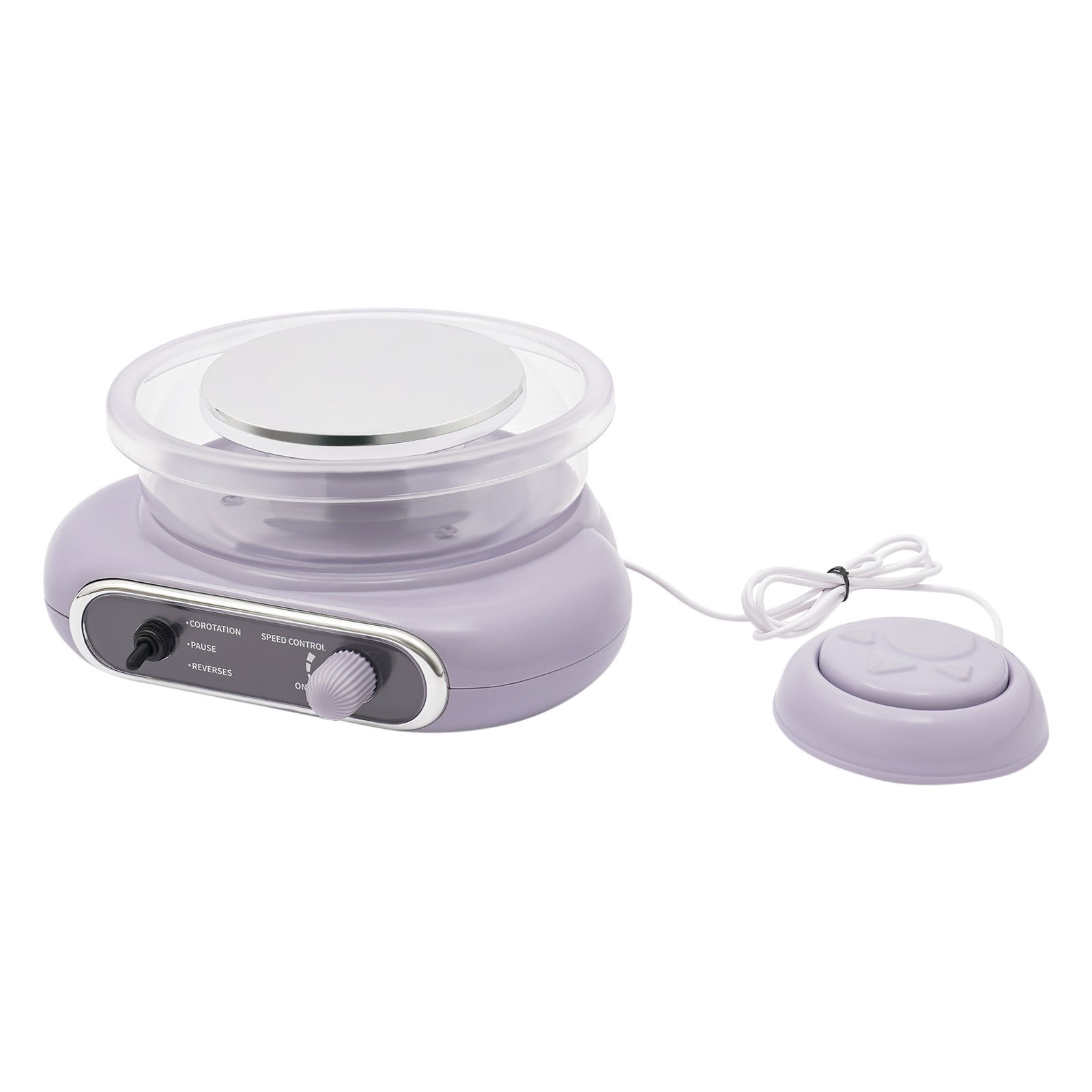 24W Taro Grey Electric Adjustable Speed Pottery Machine Mini Pottery Wheel Machine Kit with Pedal Switch