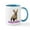 White/Blue Inside, variant on CafePress - Happy Easter French Bulldog Mug - 11 oz Ceramic Mug - Novelty Coffee Tea Cup