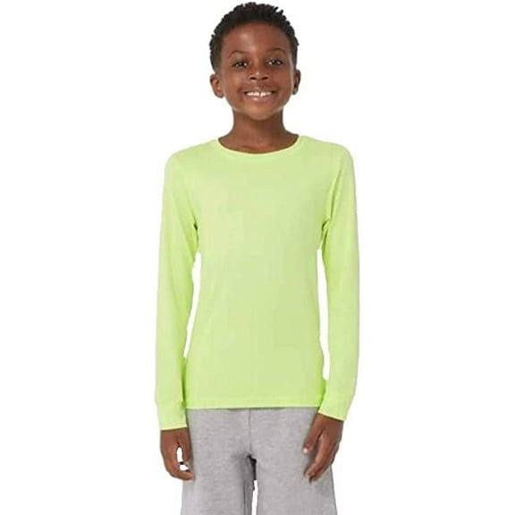 32 DEGREES Boys/Girls 2-Pack Long Sleeve Tee,Blue/Yellow,Small