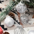 thumbnail image 6 of Mecorevxz 6 Pieces 2.36 Inch Christmas Clear Plastic Fillable Ball Ornaments DIY Craft Transparent Baubles Shatterproof Christmas Tree Hanging Ornaments for Xmas Decor(Silver), 6 of 8